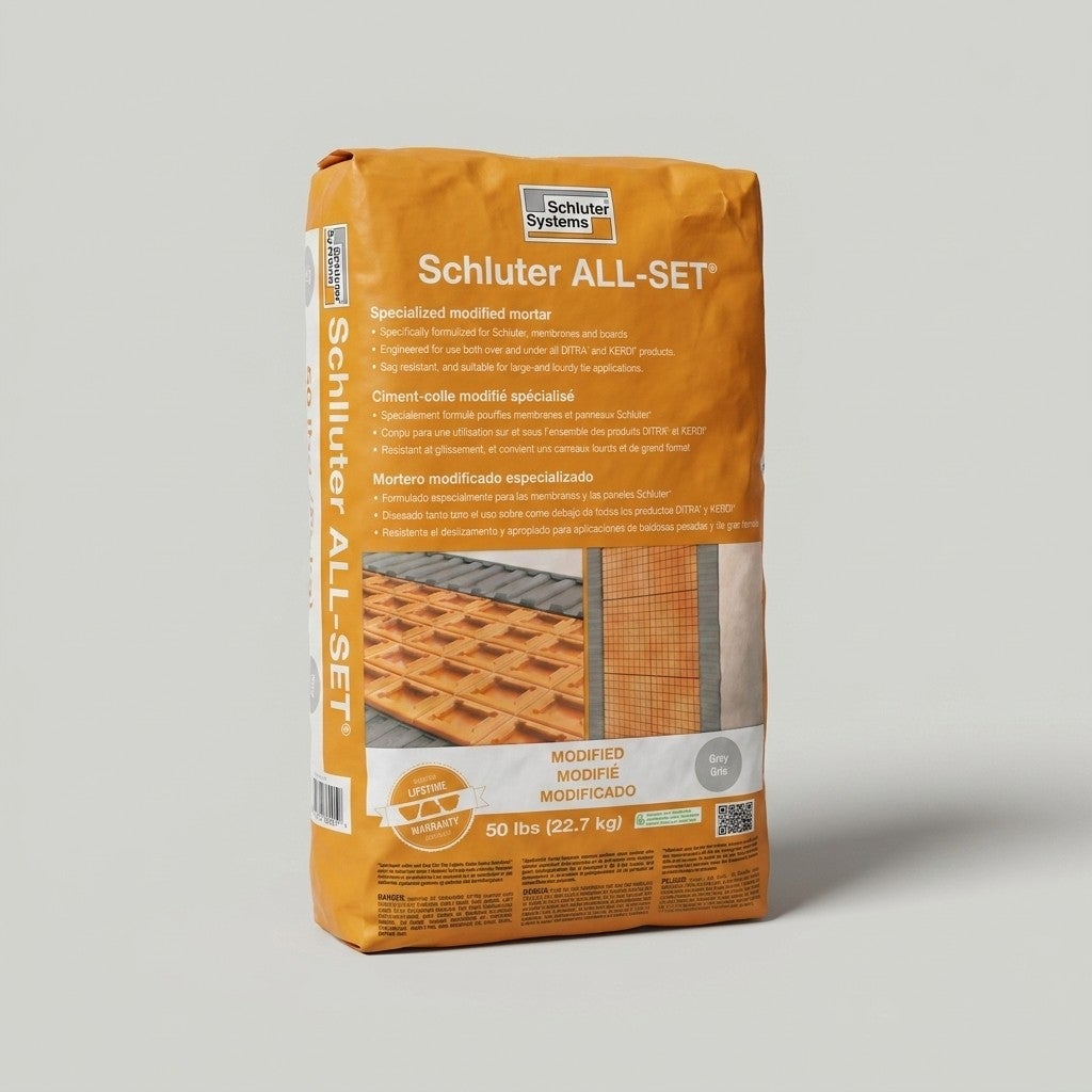 Schluter - ALL-SET Modified Thin-Set Mortar Grey 50 lb | Floors ...